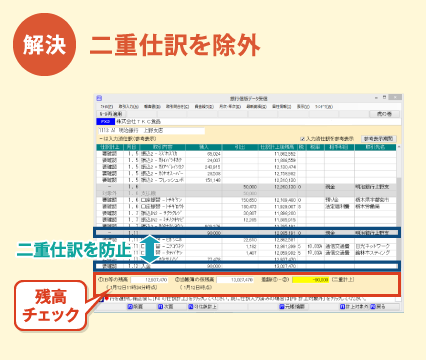 二重仕訳を除外